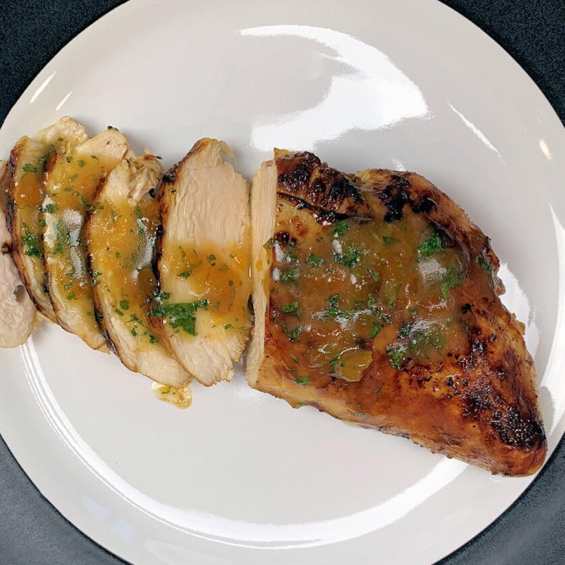 Chicken Breast with Apricot Mint Sauce