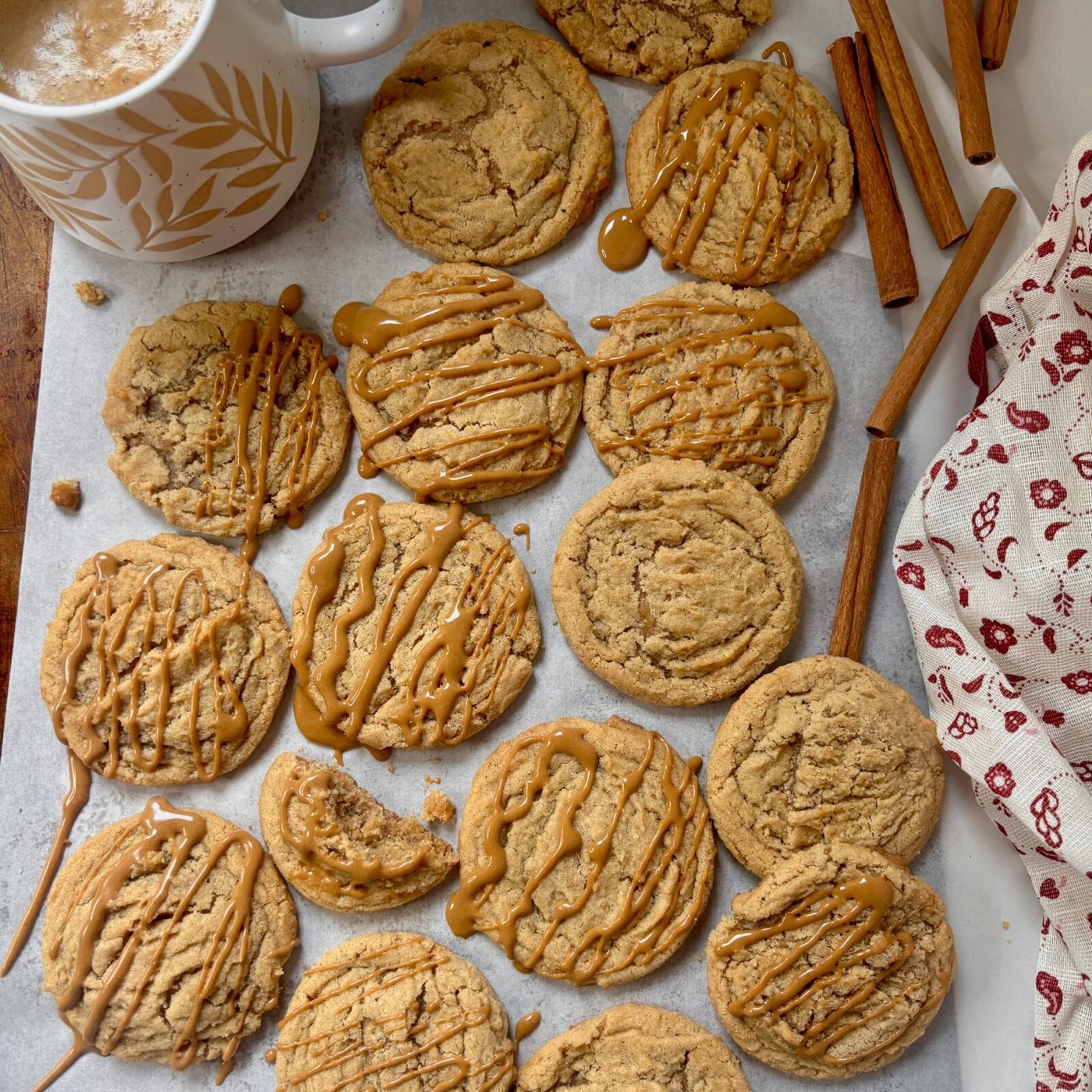Brown Butter Dirty Chai Cookies with Espresso Glaze