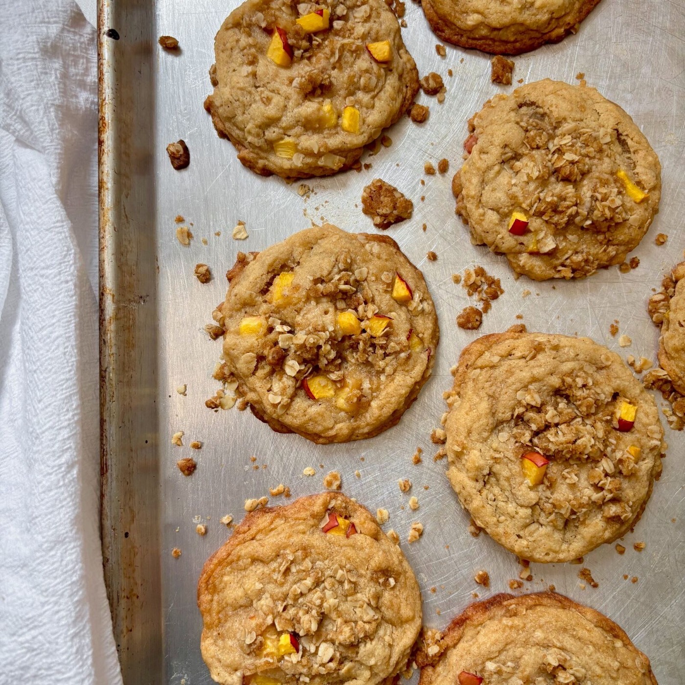 Fresh Peach Crisp Cookies