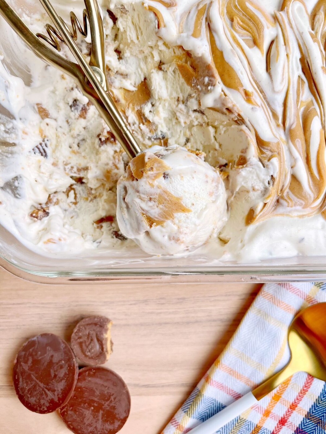 No Churn Peanut Butter Cup Ice Cream